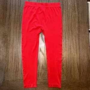 White Mark Plus Size Red Seamless High Waist Leggings Stretchy RN125592 NEW